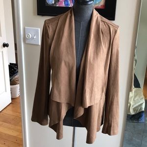 Sueded waterfall jacket